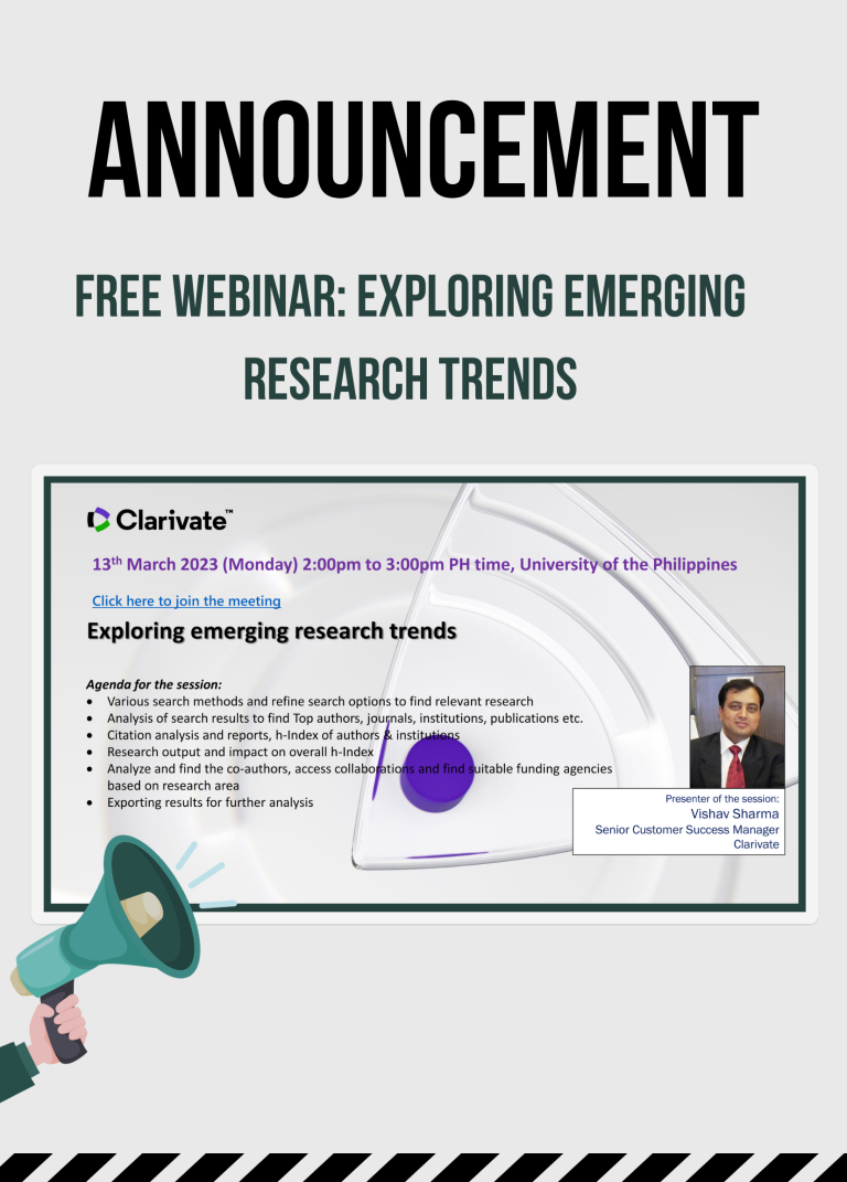 Free webinar: Exploring Emerging Research Trends